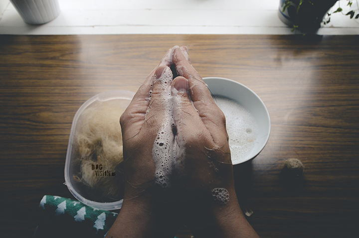 Felting dog hair, keyring | www.DOGvision.eu