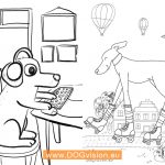 DOGvision.eu gratis kleurplaten met honden