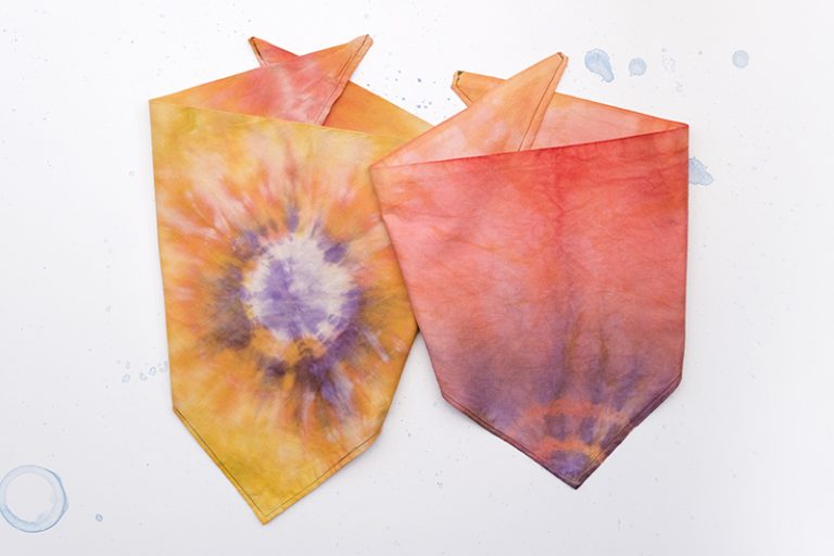 Tie-dye zomer bandana voor honden, DIY project, www.DOGvision.be